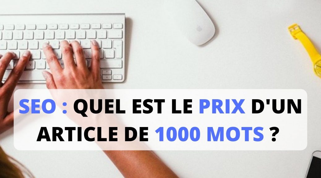 Rédacteur web SEO rédigeant sur le prix d'un article de 1000 mots